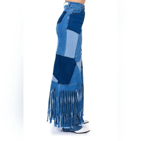 Akira Michelle Maxi Denim Skirt - Picture 3 of 8